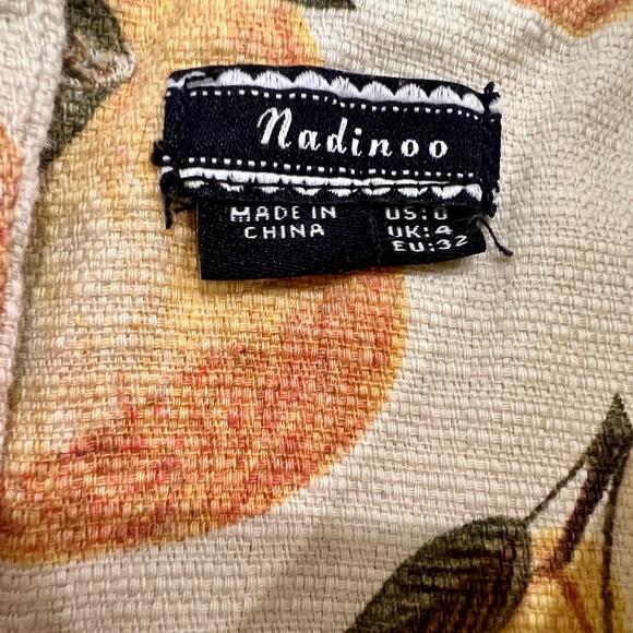 Anthropologie x Nadinoo "Made in Kind" Lula's Pear Dress 0 - Picture 5 of 6